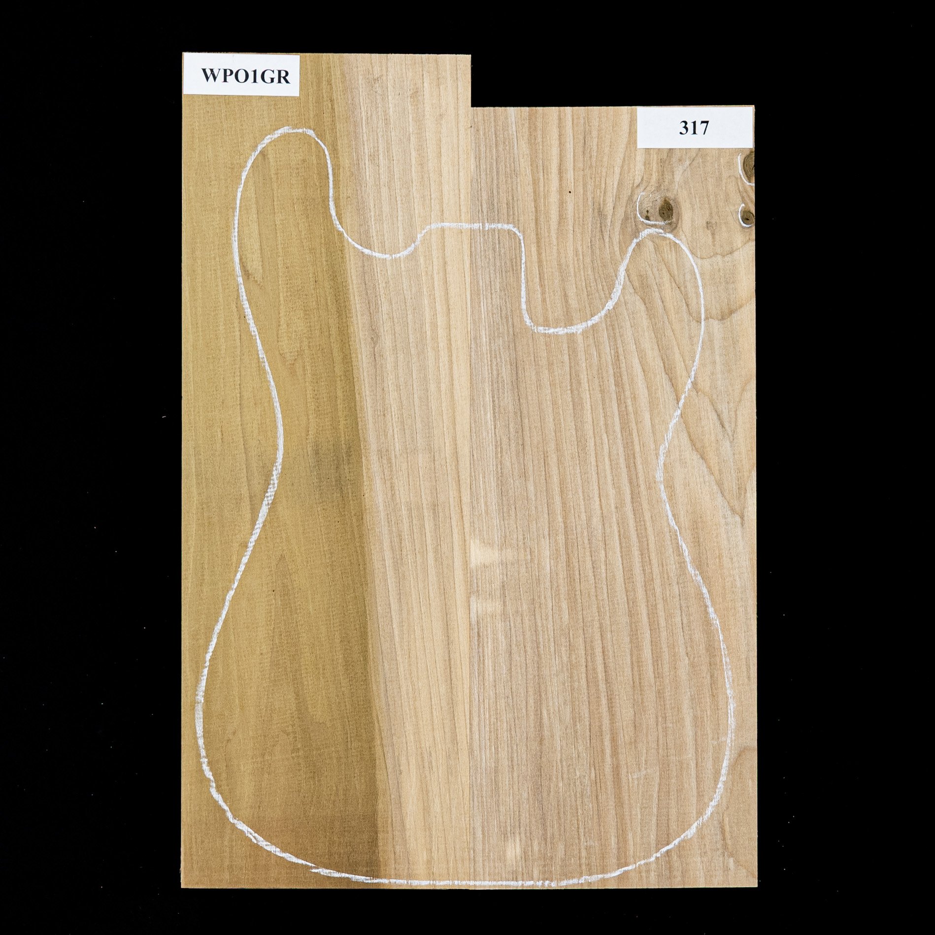 Korpusrohling aus Pappel, 2-teilig (10 Pfund) – 317 Korpusrohling aus Pappel, 2-teilig (10 Pfund) – 317