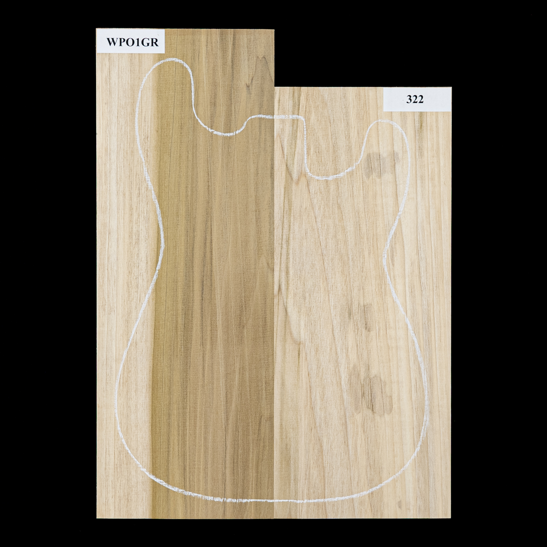 Korpusrohling aus Pappel, 2-teilig (11,4 Pfund) – 322 Korpusrohling aus Pappel, 2-teilig (11,4 Pfund) – 322