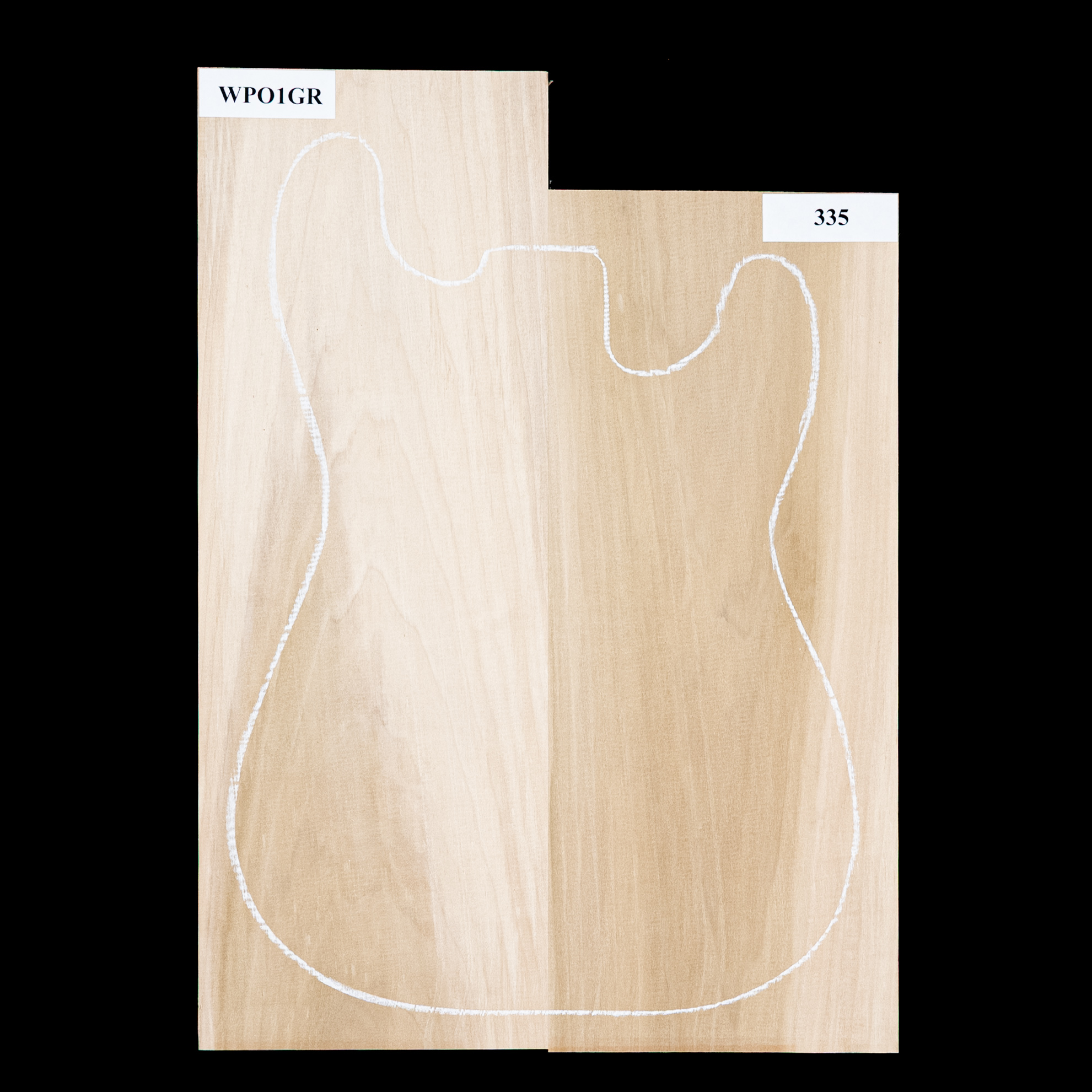 Korpusrohling aus Pappel, 2-teilig (11,9 Pfund) – 335 Korpusrohling aus Pappel, 2-teilig (11,9 Pfund) – 335