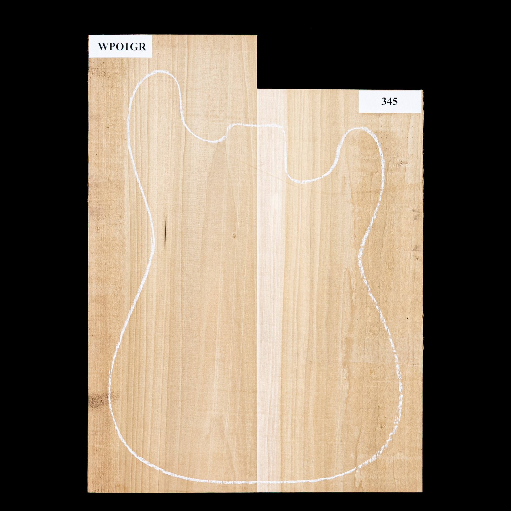 Korpusrohling aus Pappel, 2-teilig (10,7 Pfund) – 345 Korpusrohling aus Pappel, 2-teilig (10,7 Pfund) – 345