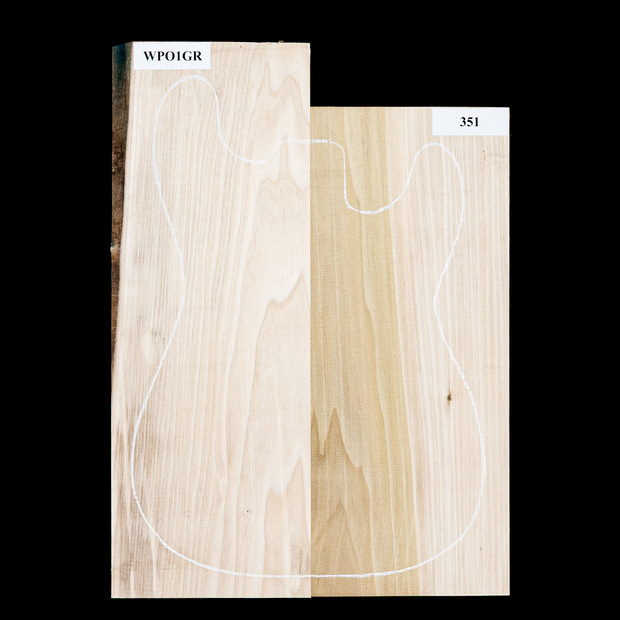 Korpusrohling aus Pappel, 2-teilig (9,5 Pfund) – 351 Korpusrohling aus Pappel, 2-teilig (9,5 Pfund) – 351