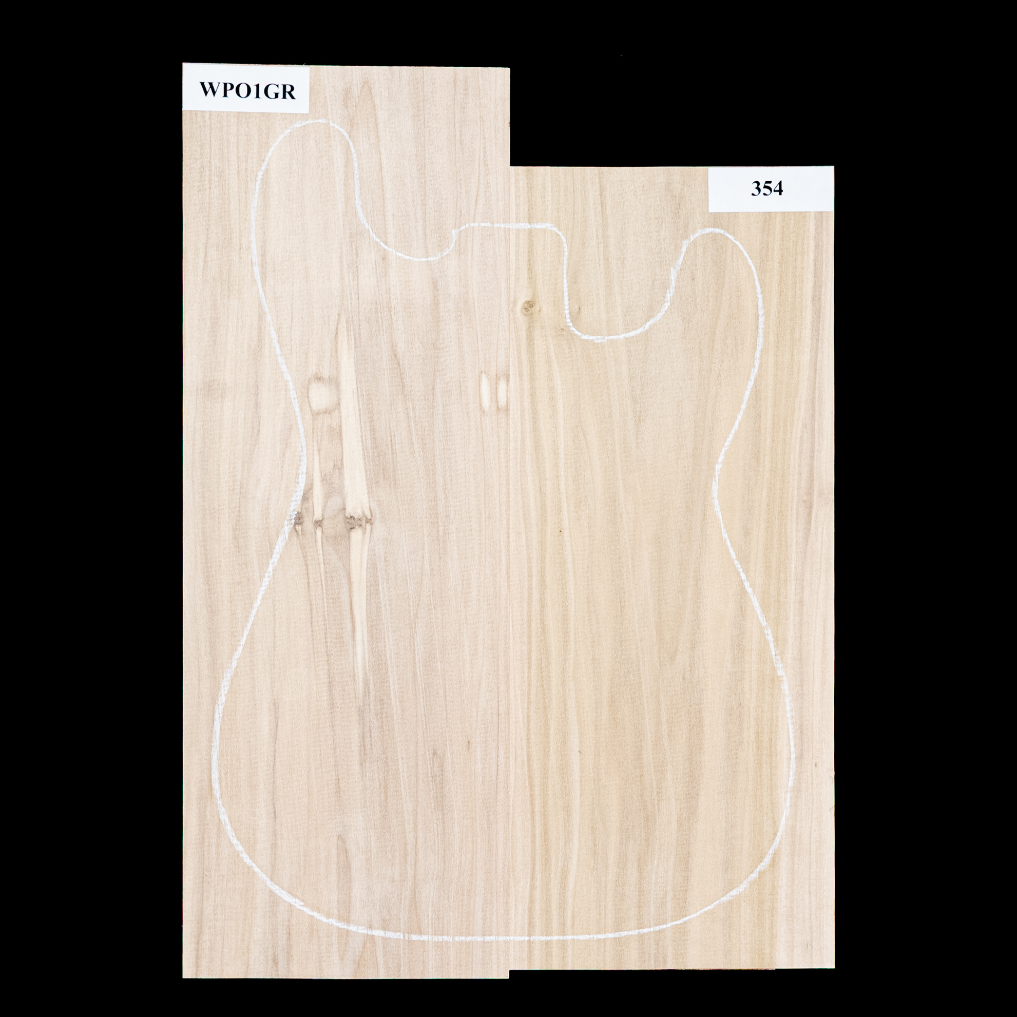 Korpusrohling aus Pappel, 2-teilig (10,8 Pfund) – 354 Korpusrohling aus Pappel, 2-teilig (10,8 Pfund) – 354