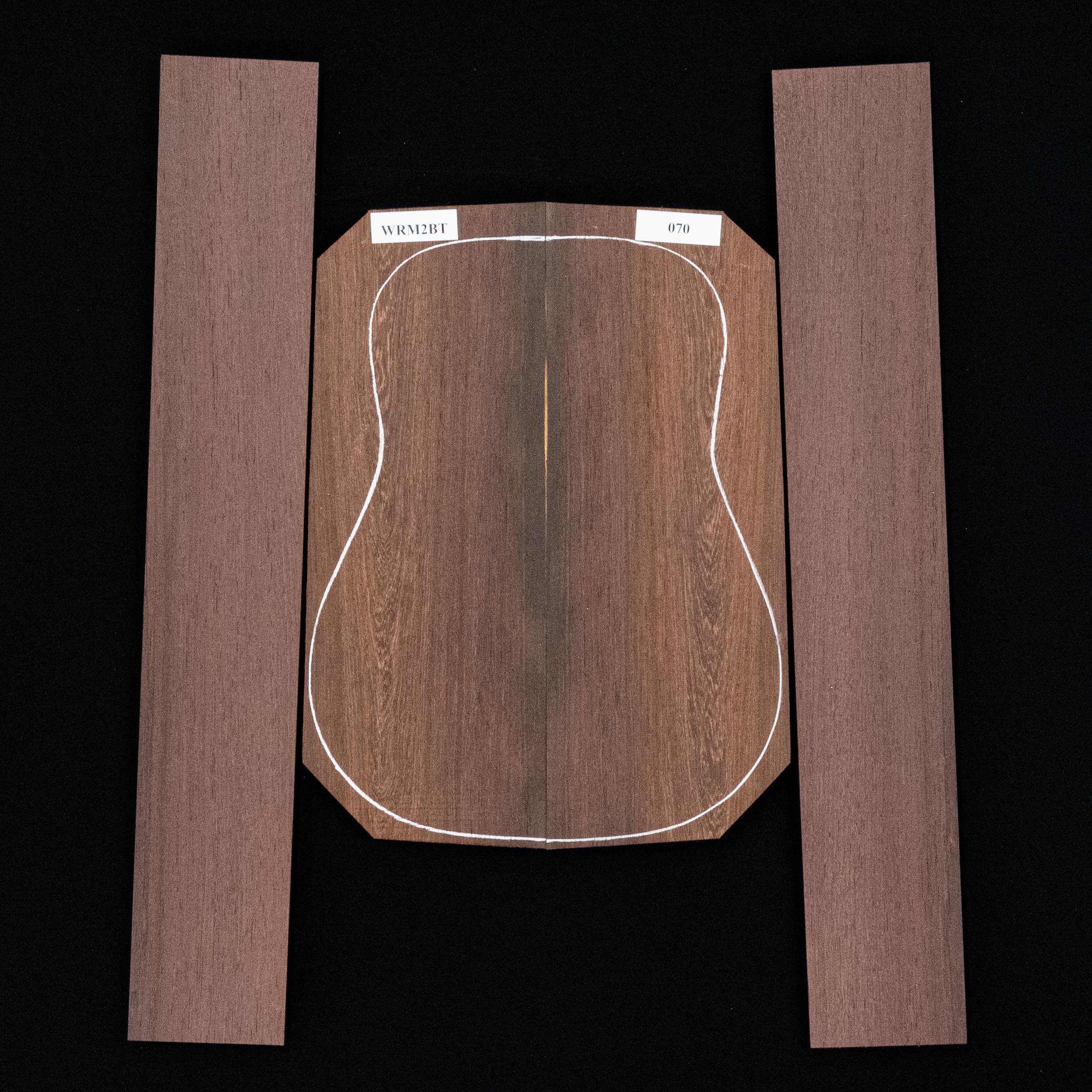 Madagaskar Palisander Rücken- und Zargen-Set – 070 Madagaskar Palisander Rücken- und Zargen-Set – 070