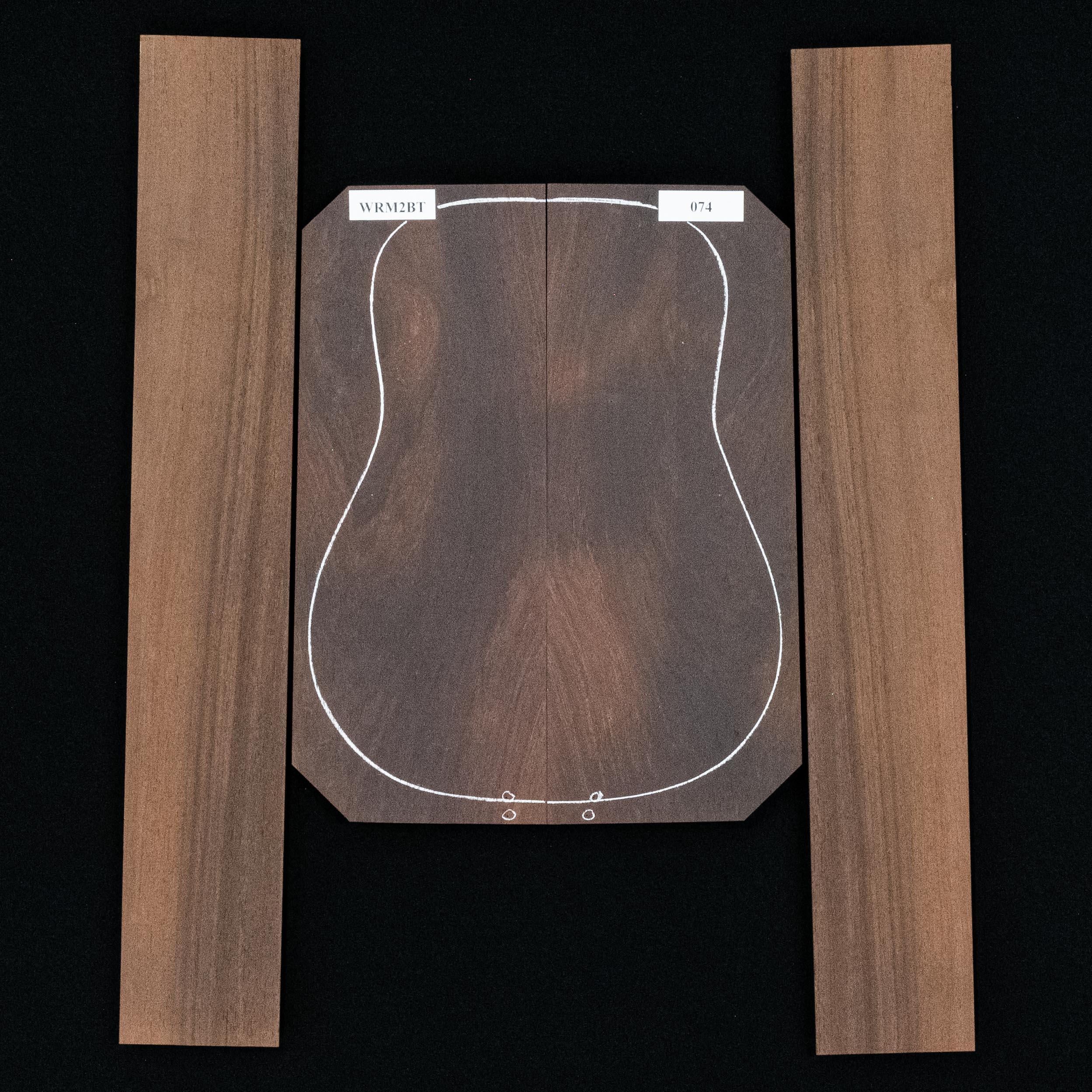 Madagaskar Palisander Rücken- und Zargen-Set – 074 Madagaskar Palisander Rücken- und Zargen-Set – 074
