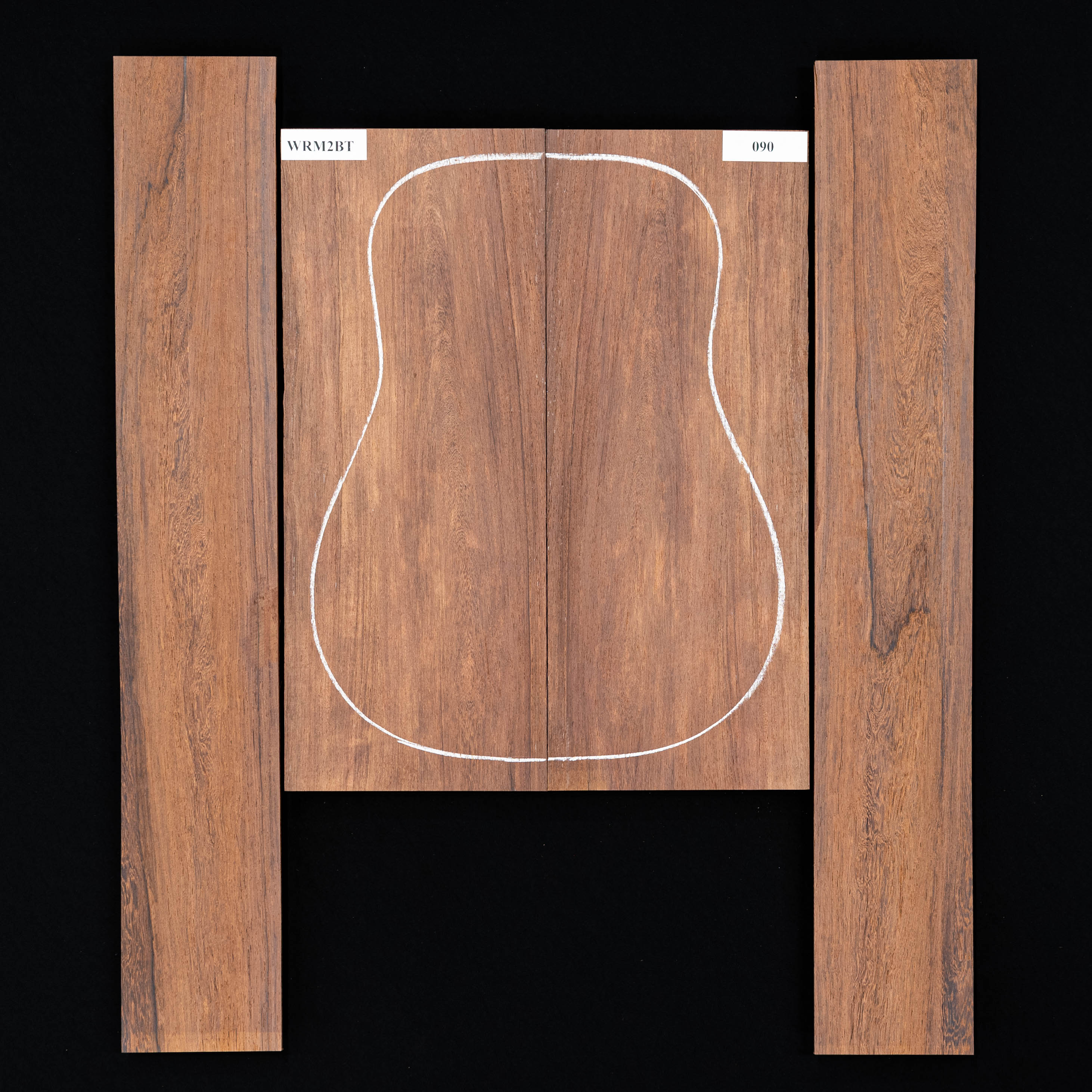 Madagaskar Palisander Rücken- und Zargen-Set – 090 Madagaskar Palisander Rücken- und Zargen-Set – 090