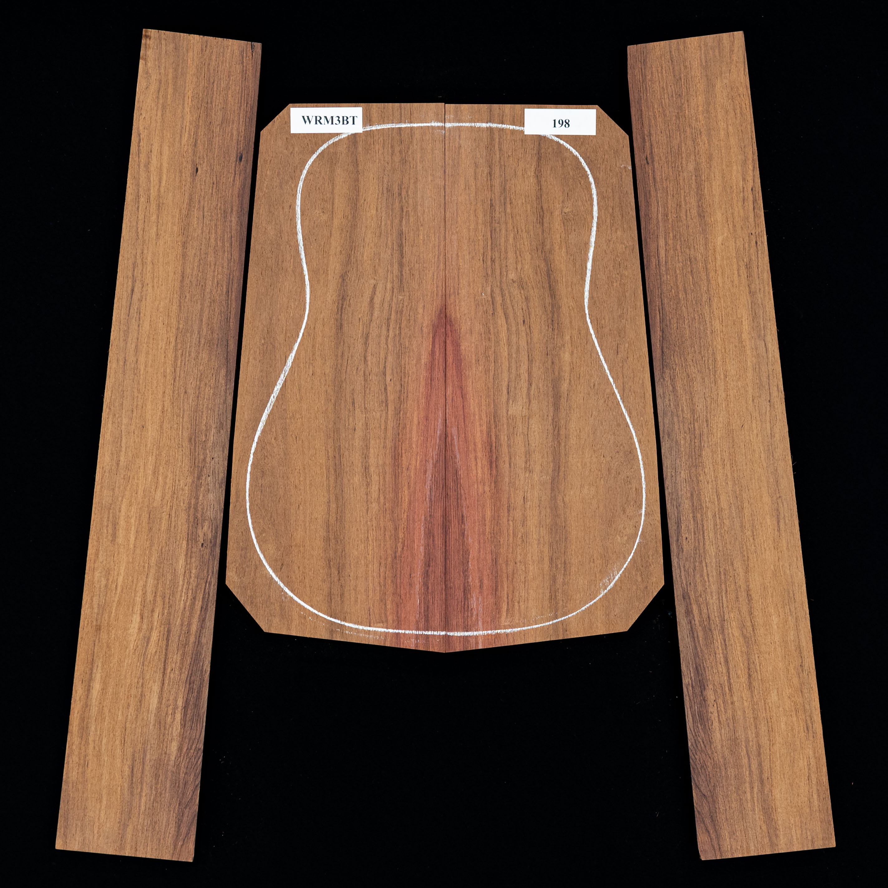 Madagaskar Palisander Rücken- und Zargen-Set – 198 Madagaskar Palisander Rücken- und Zargen-Set – 198