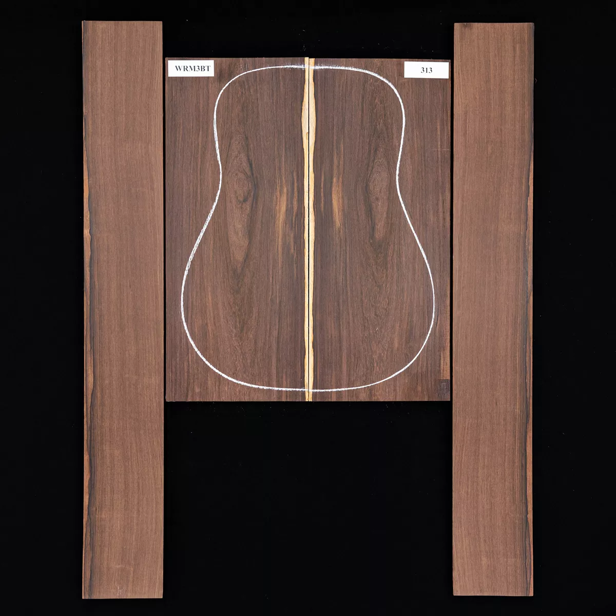 Madagaskar Rosenholz Rücken- und Seitenset – 313 Madagaskar Rosenholz Rücken- und Seitenset – 313