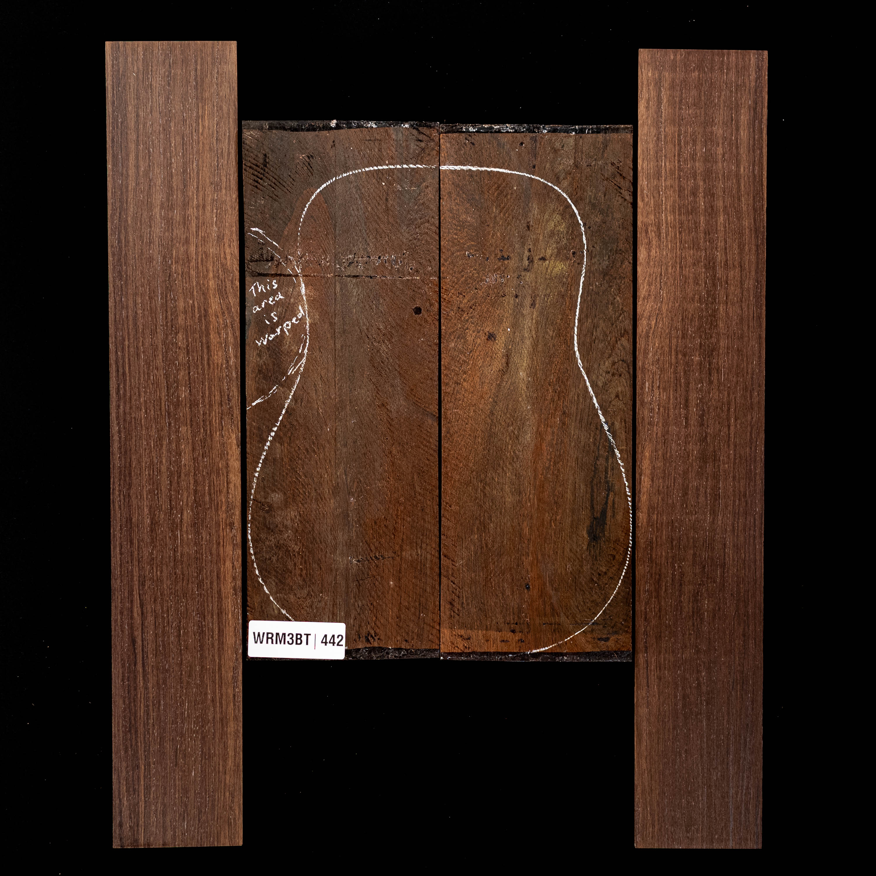 Madagaskar Palisander Rücken- und Zargen-Set – 442