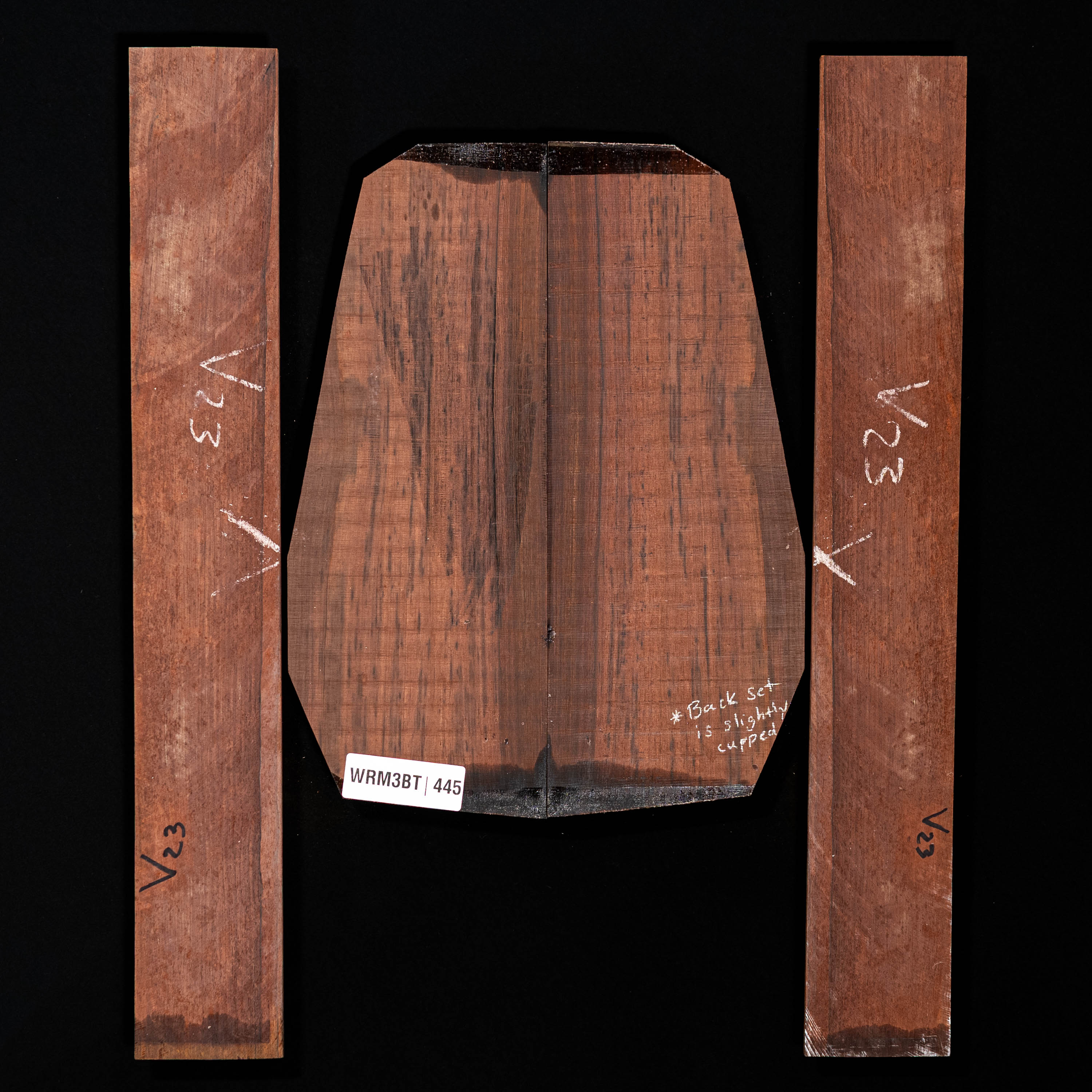 Madagaskar Palisander Rücken- und Zargen-Set – 445