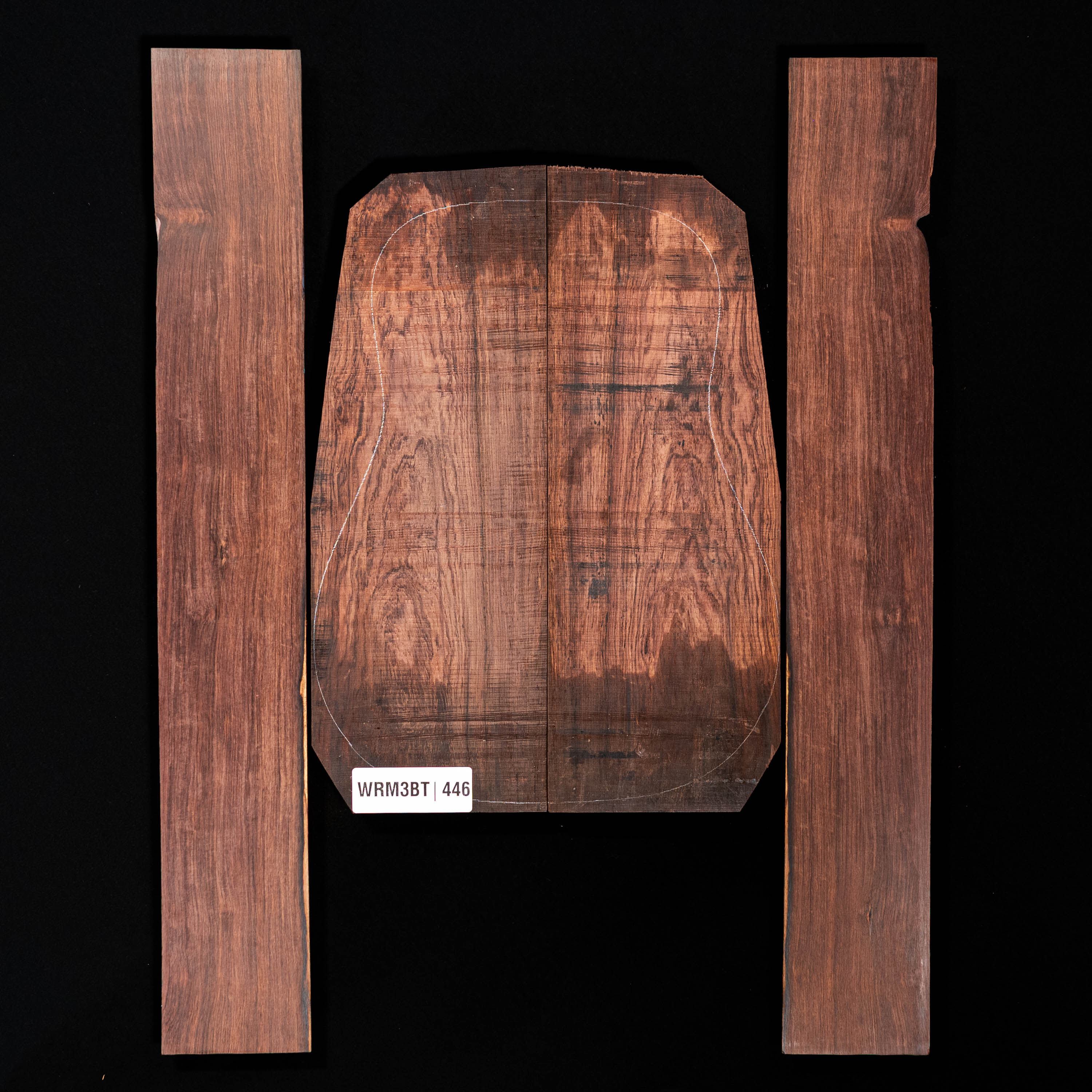 Madagaskar Palisander Rücken- und Zargen-Set – 446