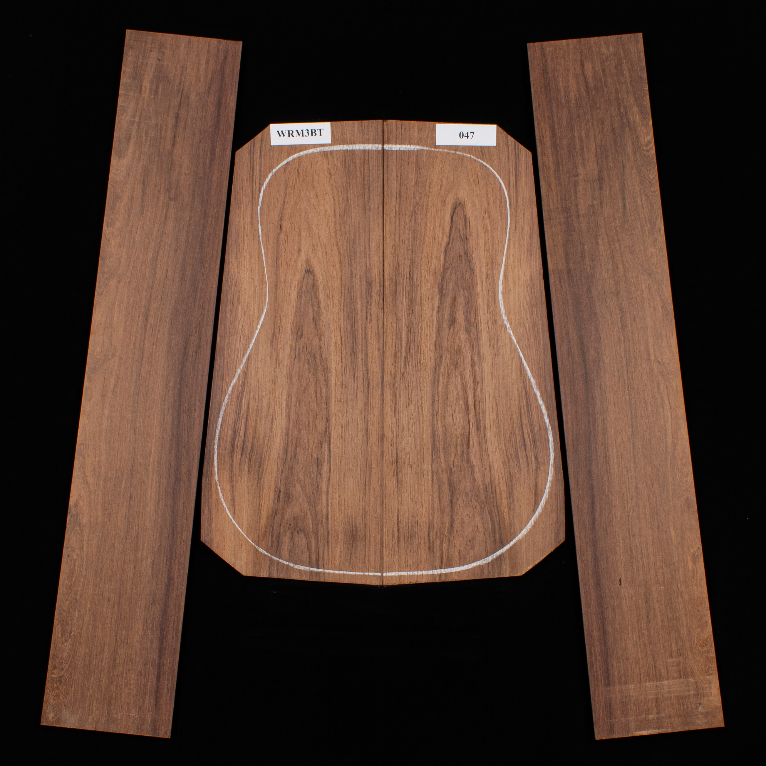 Madagaskar Palisander Rücken- und Zargen-Set – 047 Madagaskar Palisander Rücken- und Zargen-Set – 047