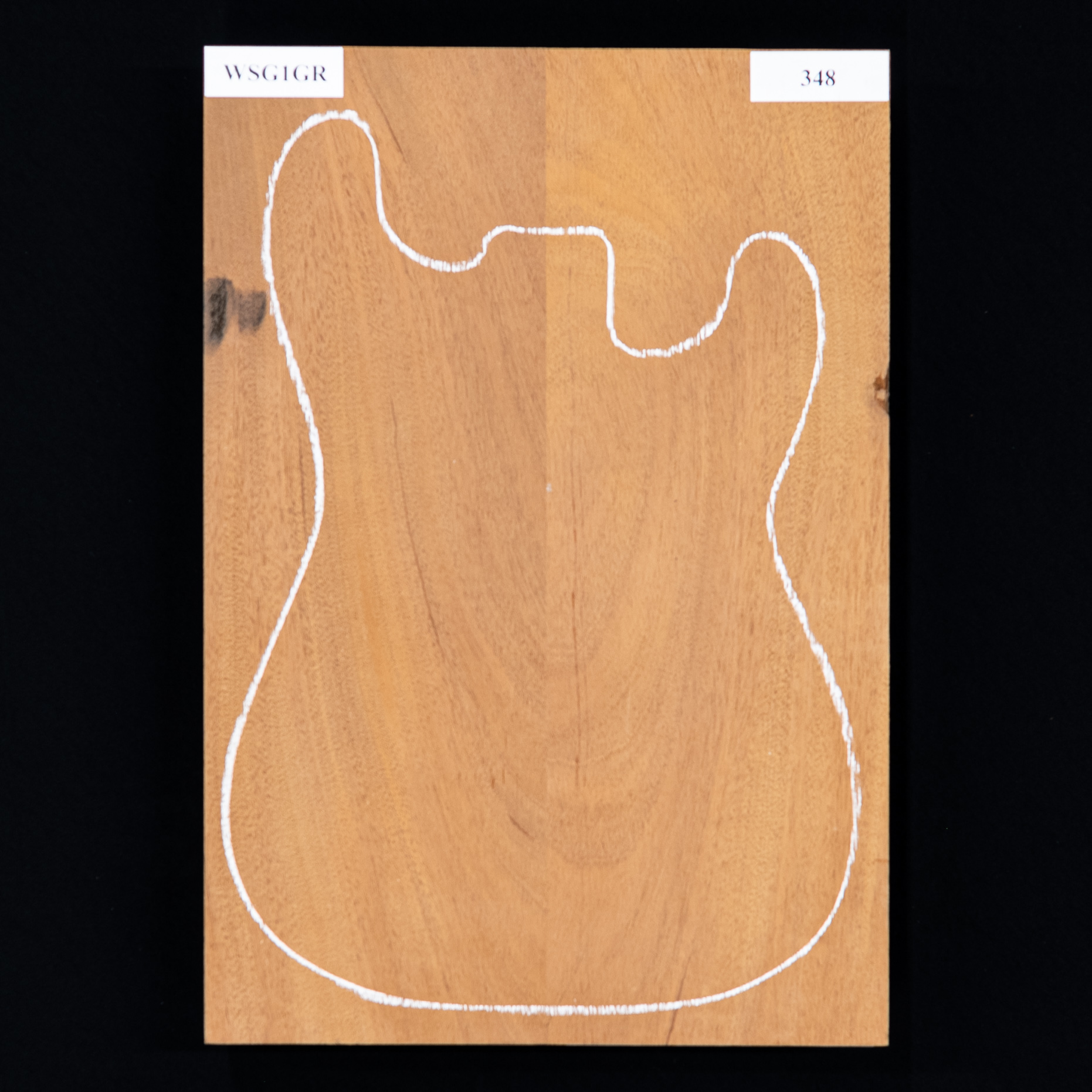 Korpusrohling aus Afrikanischem Mahagoni, 2-teilig (12,4 Pfund) – 348 Korpusrohling aus Afrikanischem Mahagoni, 2-teilig (12,4 Pfund) – 348