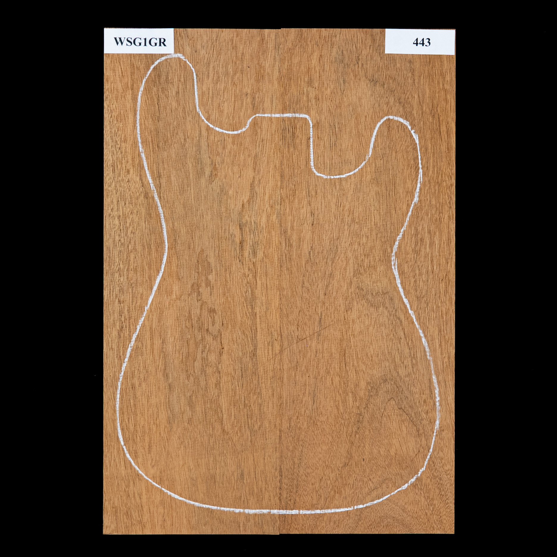 Korpusrohling aus Afrikanischem Mahagoni, 2-teilig (10 Pfund) – 443 Korpusrohling aus Afrikanischem Mahagoni, 2-teilig (10 Pfund) – 443