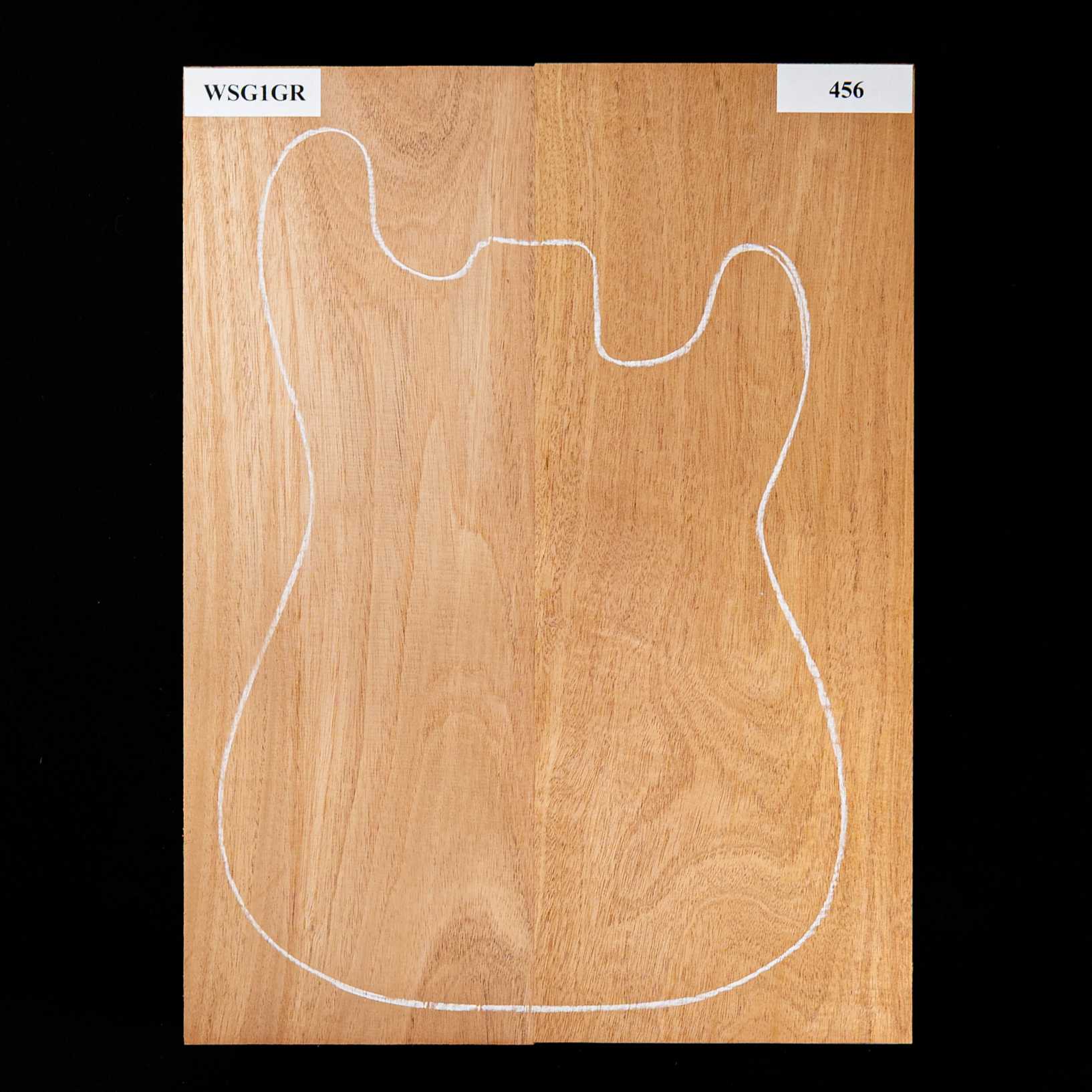 Korpusrohling aus Afrikanischem Mahagoni, 2-teilig (10,1 Pfund) – 456 Korpusrohling aus Afrikanischem Mahagoni, 2-teilig (10,1 Pfund) – 456