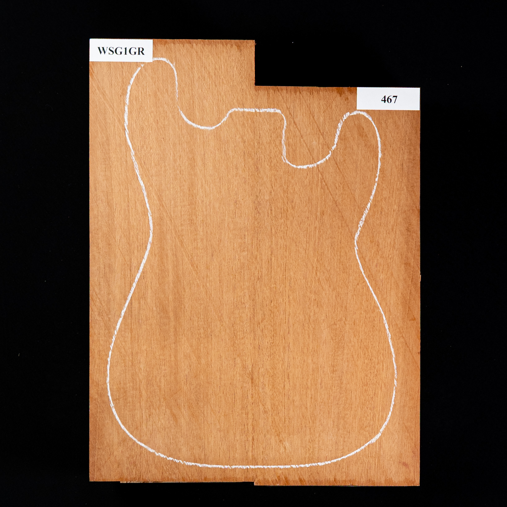 Korpusrohling aus Afrikanischem Mahagoni, 2-teilig (10,6 Pfund) – 467 Korpusrohling aus Afrikanischem Mahagoni, 2-teilig (10,6 Pfund) – 467