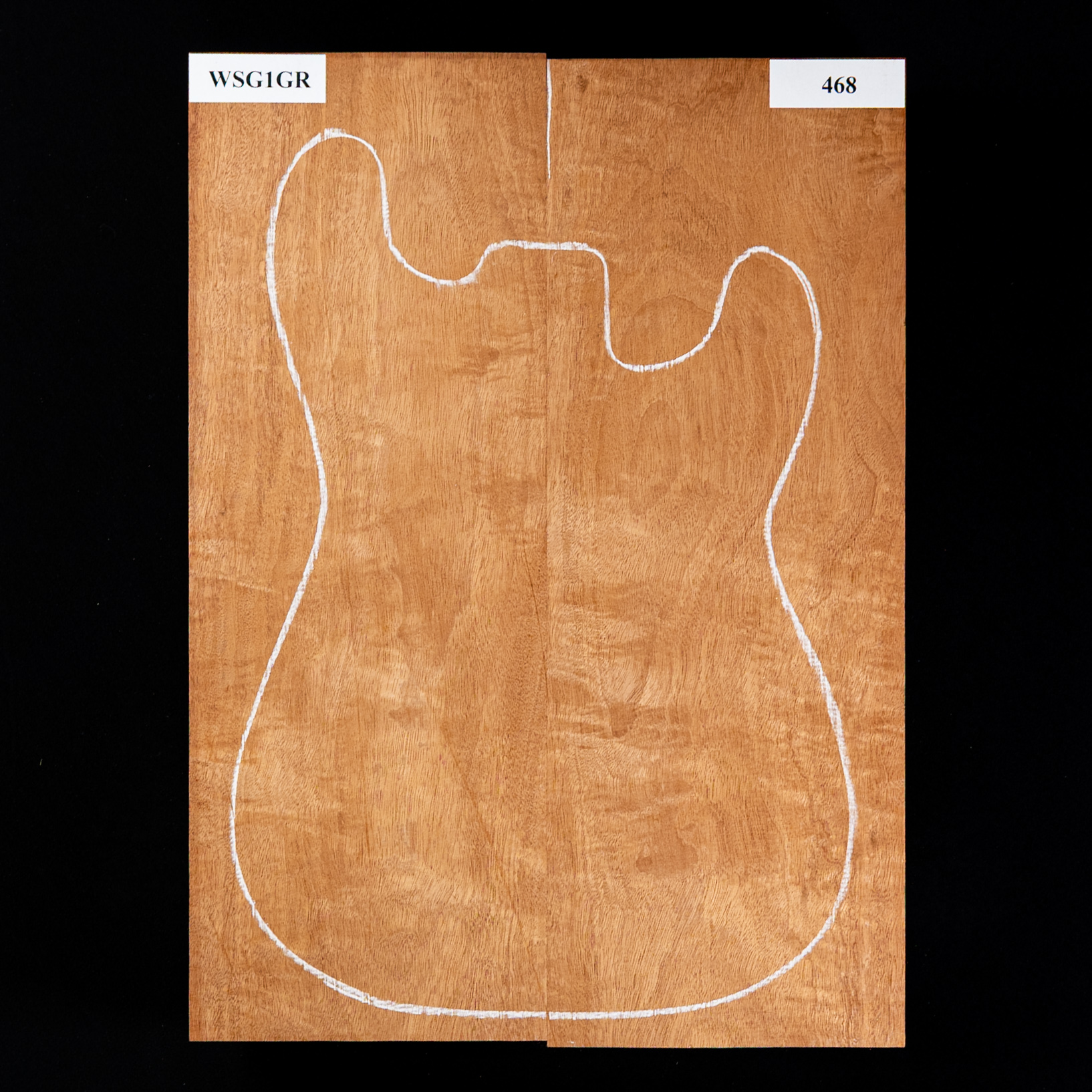 Korpusrohling aus Afrikanischem Mahagoni, 2-teilig (11,2 Pfund) – 468 Korpusrohling aus Afrikanischem Mahagoni, 2-teilig (11,2 Pfund) – 468