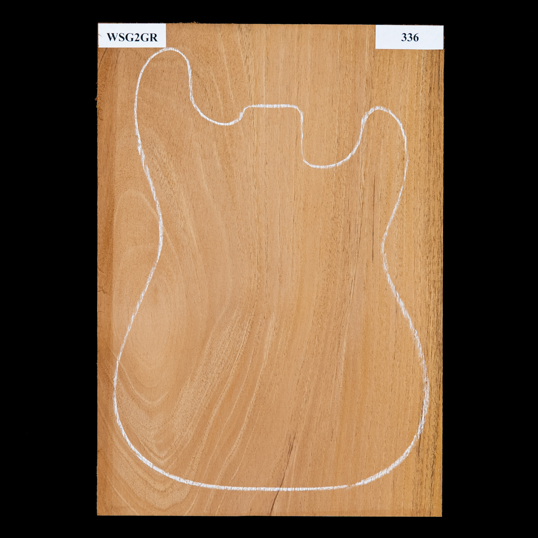 Korpusrohling aus Amerikanischem Mahagoni, 1-teilig (10,9 Pfund) – 336 Korpusrohling aus Amerikanischem Mahagoni, 1-teilig (10,9 Pfund) – 336