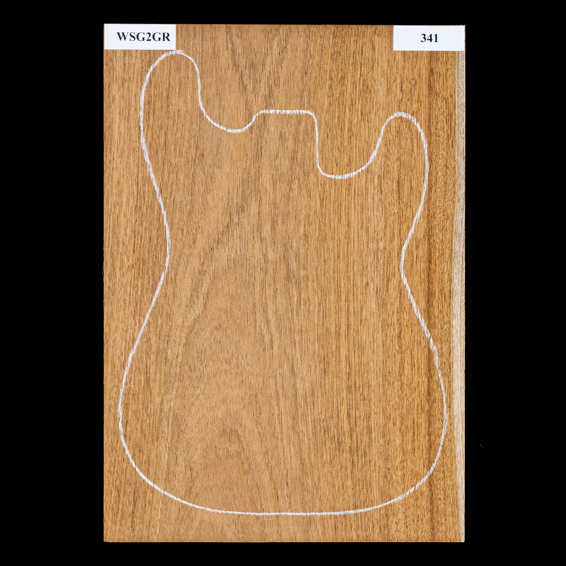 Korpusrohling aus Amerikanischem Mahagoni, 1-teilig (10 Pfund) – 341 Korpusrohling aus Amerikanischem Mahagoni, 1-teilig (10 Pfund) – 341