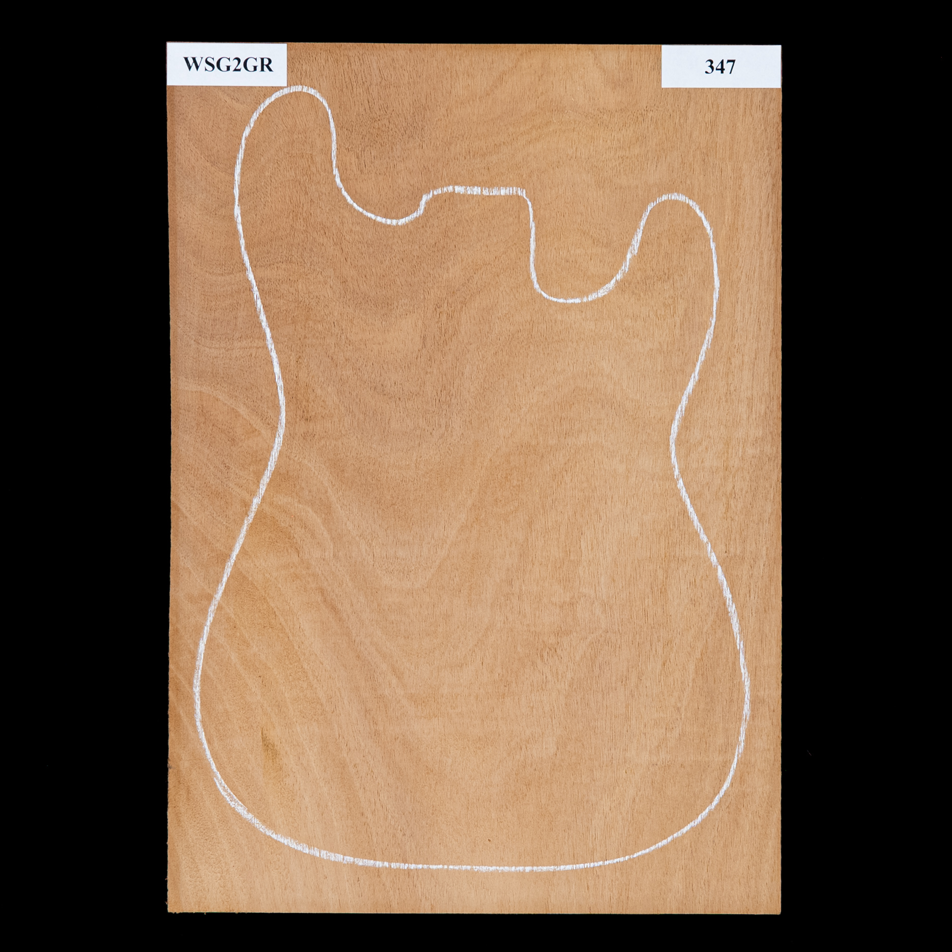 Korpusrohling aus Amerikanischem Mahagoni, 1-teilig (11,6 Pfund) – 347 Korpusrohling aus Amerikanischem Mahagoni, 1-teilig (11,6 Pfund) – 347