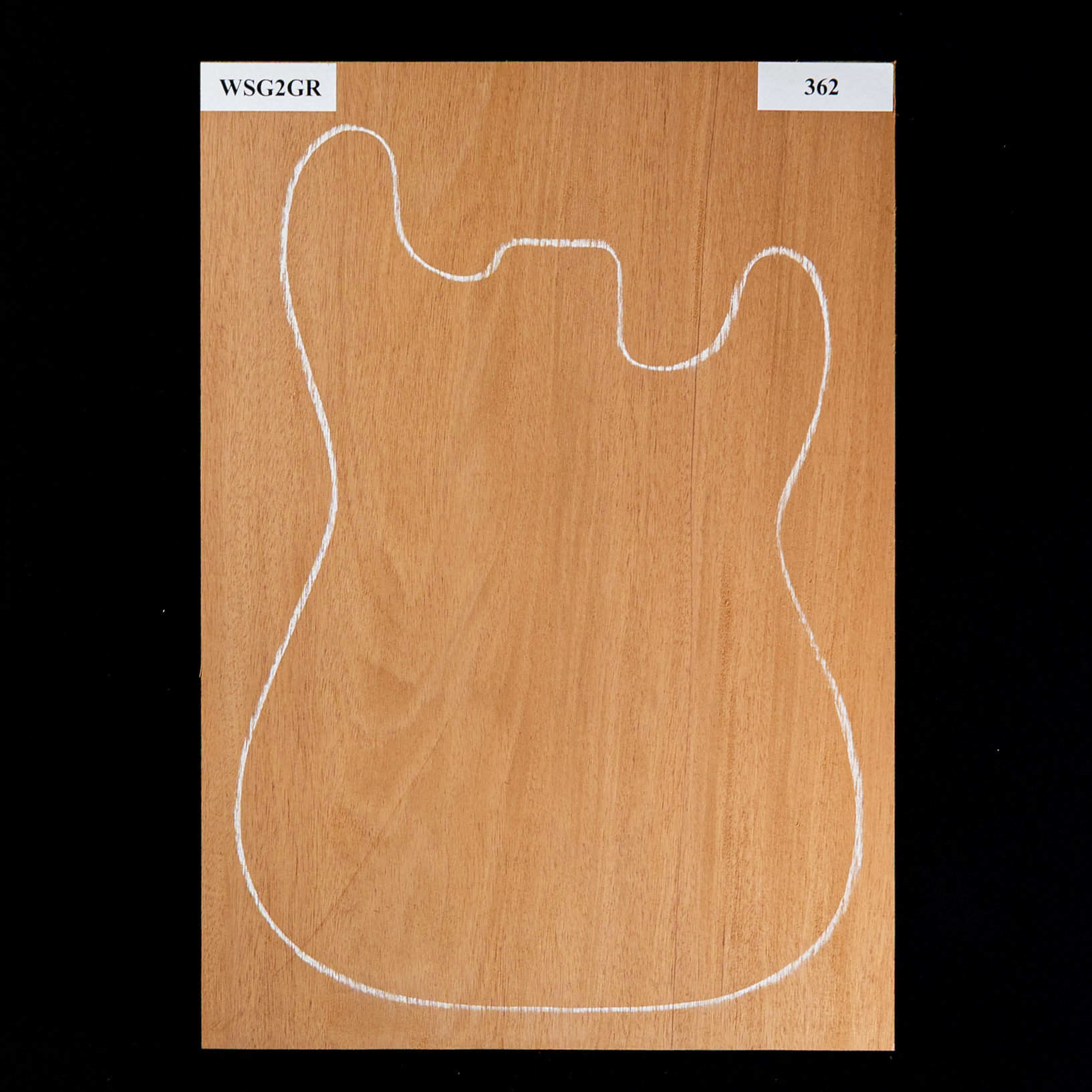 Korpusrohling aus Amerikanischem Mahagoni, 1-teilig (11 Pfund) – 362 Korpusrohling aus Amerikanischem Mahagoni, 1-teilig (11 Pfund) – 362