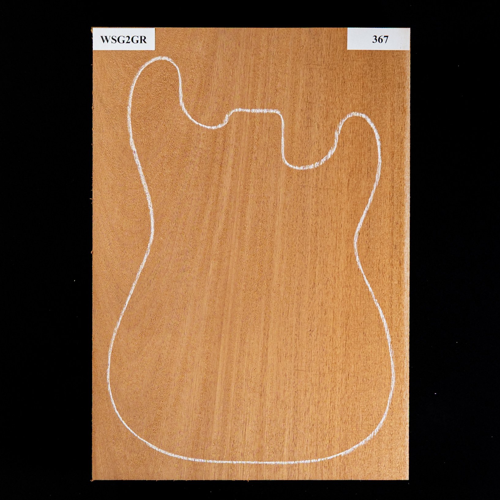 Korpusrohling aus Amerikanischem Mahagoni, 1-teilig (11 Pfund) – 367 Korpusrohling aus Amerikanischem Mahagoni, 1-teilig (11 Pfund) – 367