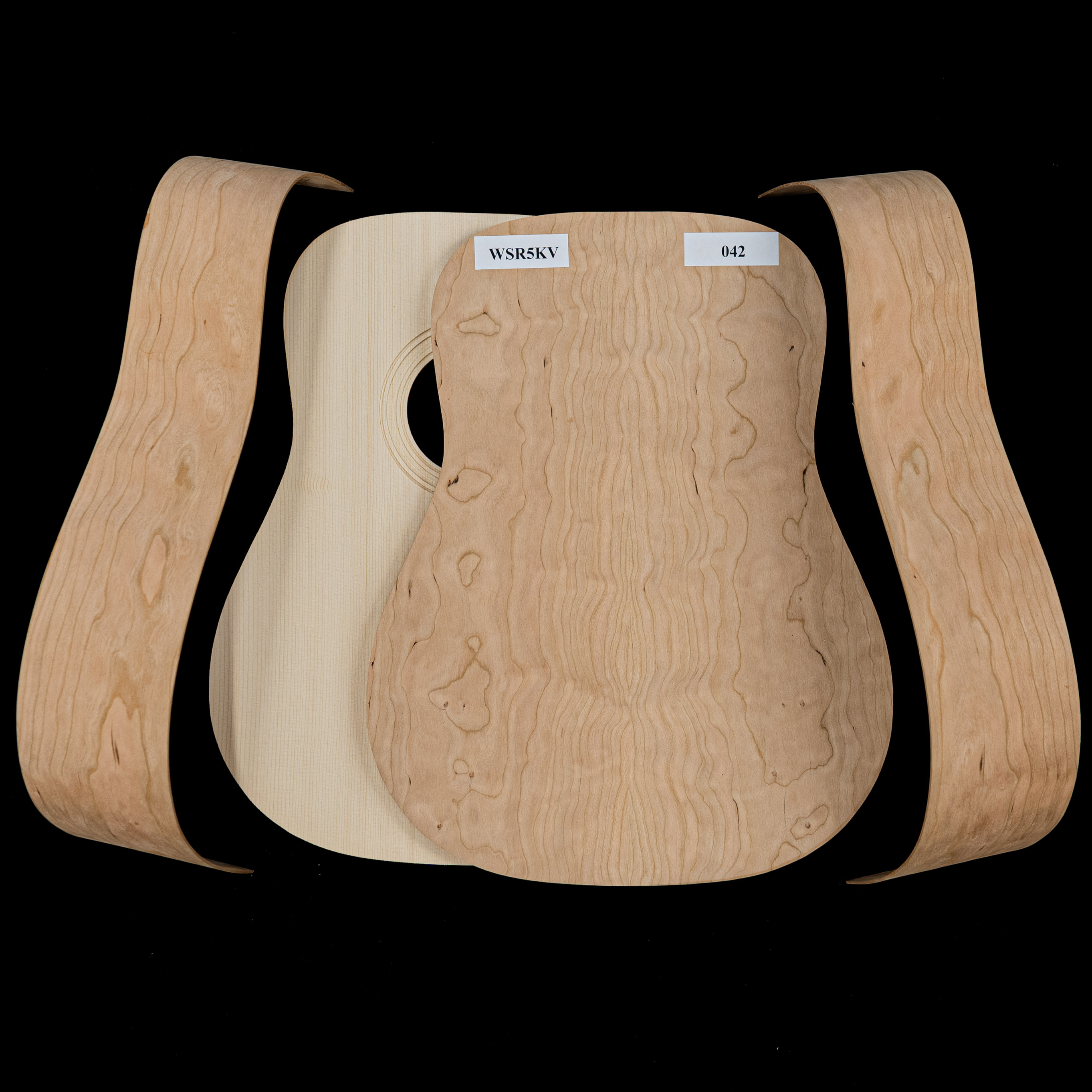 WoodStax FlammenkirschDreadnought Bausatz, Hals zum Anschrauben – 042 WoodStax FlammenkirschDreadnought Bausatz, Hals zum Anschrauben – 042