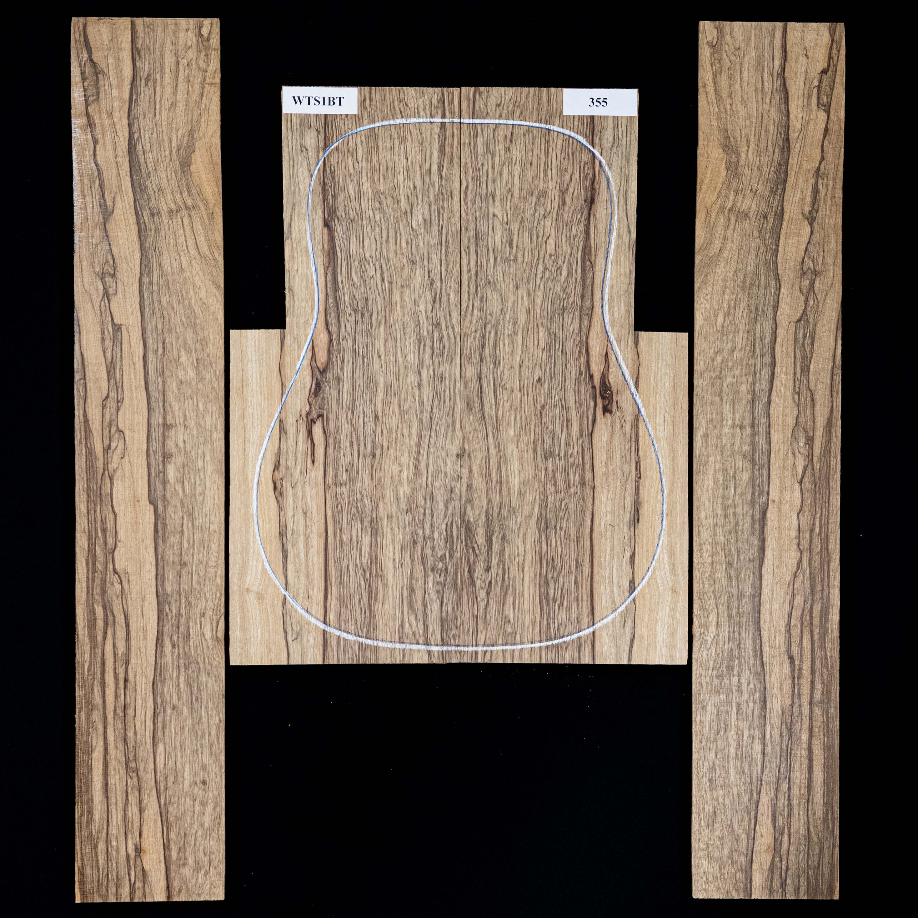Boden + Zargen-Set aus Black Limba – 355 Boden + Zargen-Set aus Black Limba – 355