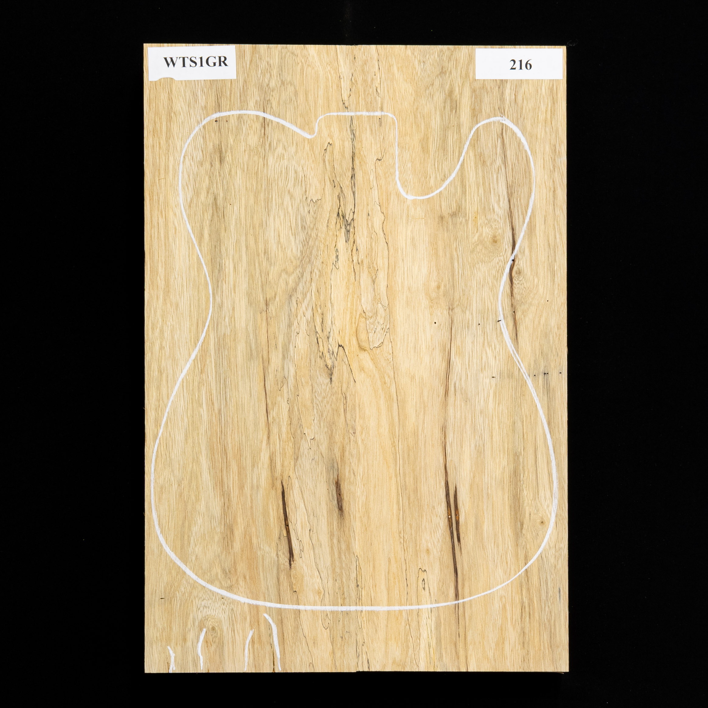 Schwarzer Limba Korpus, 2-Piece – 216 Schwarzer Limba Korpus, 2-Piece – 216