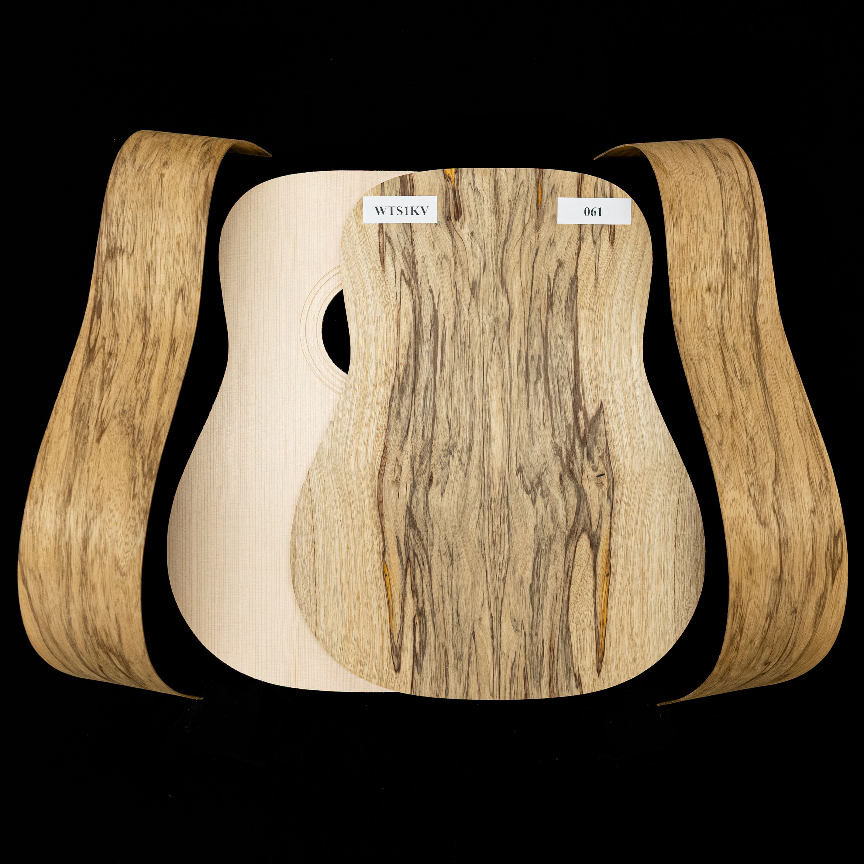 „WoodStax Black Limba Dreadnought“-Bausatz, geschraubter Hals – 061