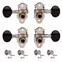 Grover Ukulele Tuning-Maschinen, Nickel mit schwarzen Knöpfen, 4er-Satz Grover Ukulele Tuning-Maschinen, Nickel mit schwarzen Knöpfen, 4er-Satz
