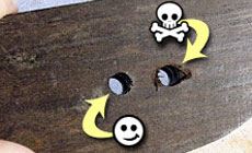 Photo: smooth/ragged holes