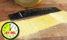 Schleifen: Klebstoff gereinigt (nächste 10min)