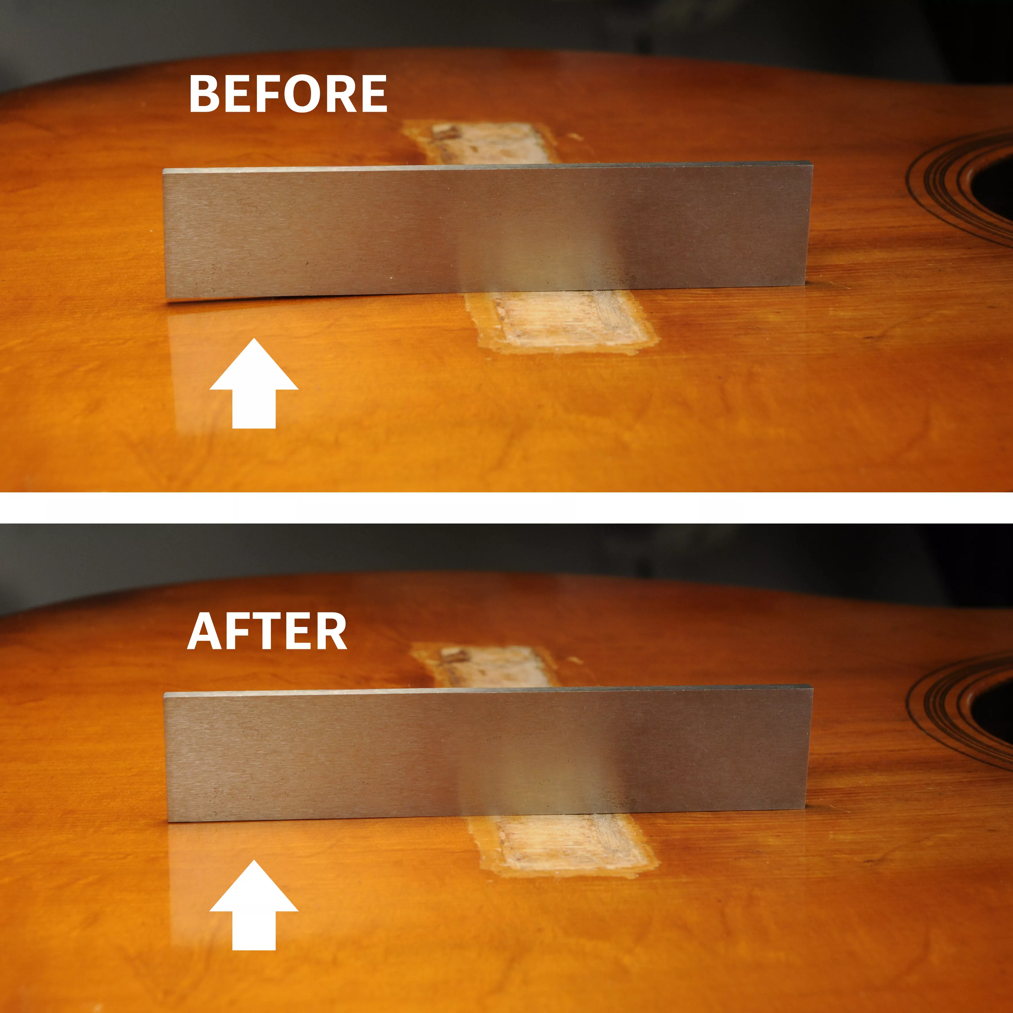 Acousit oben vor und nach