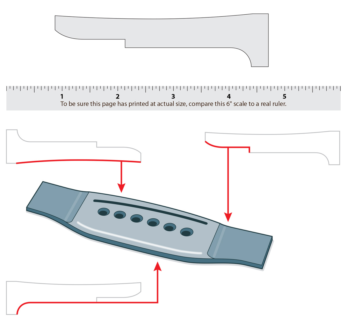 Martin Guitar Bridge Formmesser