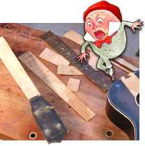 Photo: broken fingerboard