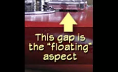 Schwebende Tremolobrücke, schwebender Aspekt