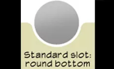 Zeichenfolgenschlitze Querschnitt Standardschlitz