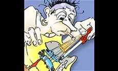 Installation einer schlechten Brücke