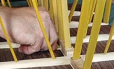 Brushing on hide glue