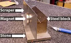 Photo: sharpening the scraper