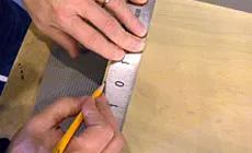 Markieren Sie die Mittellinie