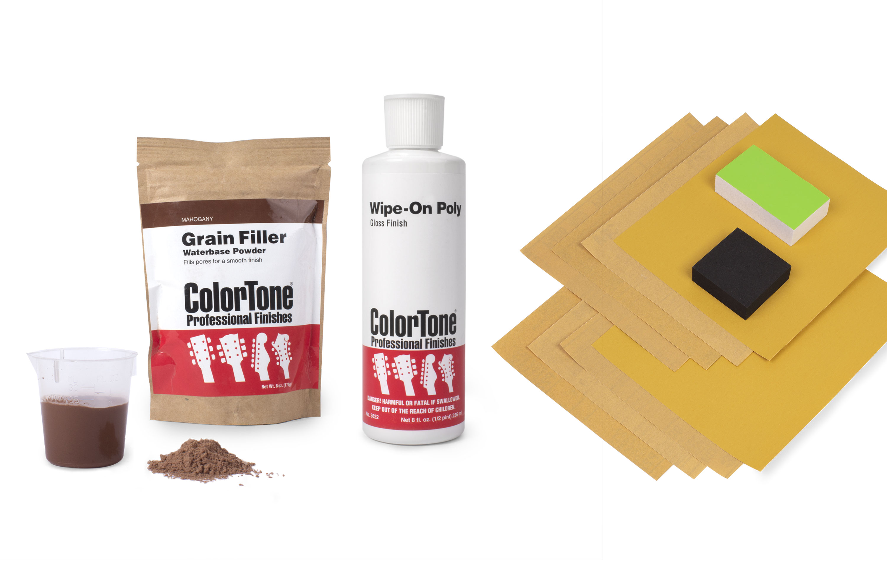 Anweisungen zum ColorTone Wipe-On Poly Finishing Set