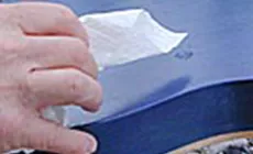 Aufnahme des unerwünschten Lacks