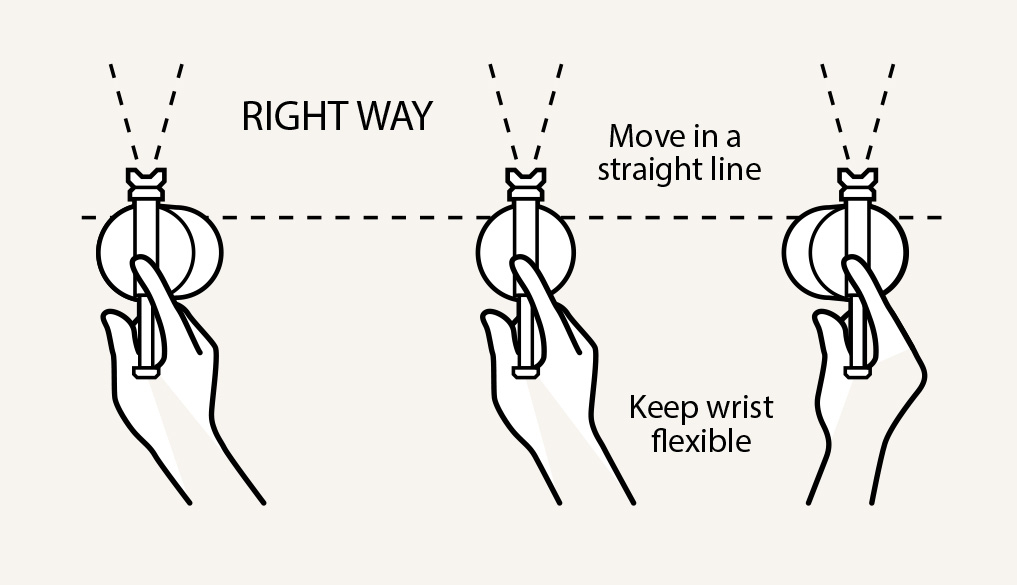 Halten einer Spritzpistole Halten einer Spritzpistole