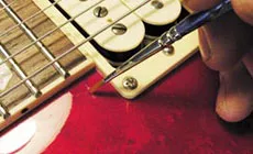 Aufbürsten auf Aceton Nahaufnahme