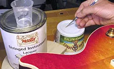 Aufbürsten auf Aceton