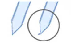 Grat auf einem Rasierer: Nahaufnahme