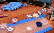 Einrichtung Farbmischung