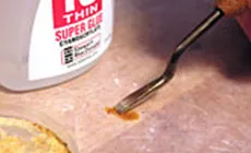 Testmischung mit Klebstoff