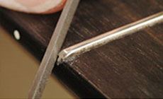 Fret end dressing file